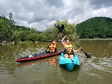 Kayaking and canoeing on the reservoir in Zetea